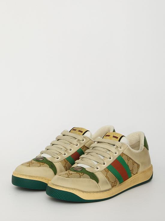 26FW 구찌 스크리너 레더 스니커즈 5704439Y9209666 BEIGE - GUCCI