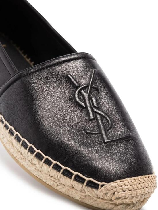 26FW 생로랑 램스킨 모노그램 에스파드리유 458573AAALP1000 NERO - SAINT LAURENT