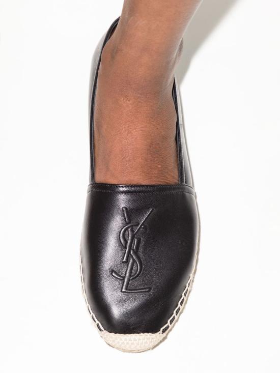 26FW 생로랑 램스킨 모노그램 에스파드리유 458573AAALP1000 NERO - SAINT LAURENT