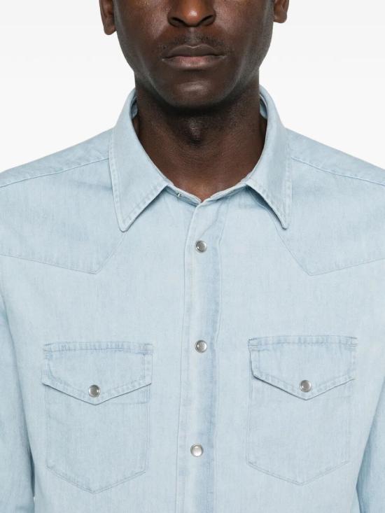 26SS 톰포드 긴팔 셔츠 HDS001FMC315UAN PALE BLUE - TOMFORD