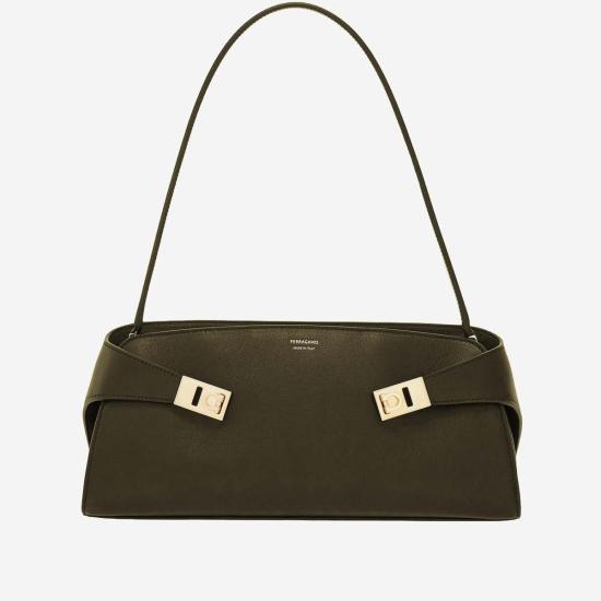  살바토레 페라가모 가방 페라가모 허그 이스트 웨스트 숄더백 올리브 그린 - SALVATORE FERRAGAMO