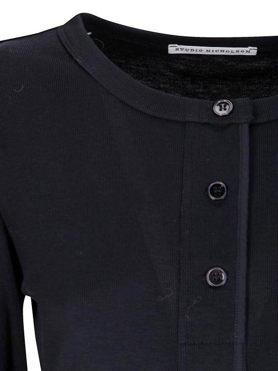 26FW 스튜디오 니콜슨 긴팔 티셔츠 ROANESNW1868 BLACK - STUDIO NICHOLSON