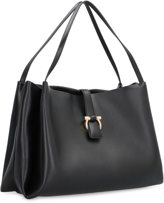  살바토레 페라가모 토트백 페라가모 송아지 가죽  블랙 - SALVATORE FERRAGAMO