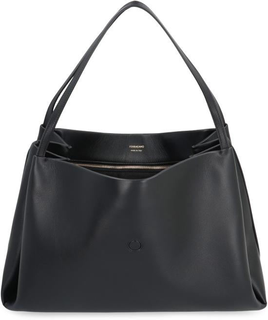  살바토레 페라가모 토트백 페라가모 송아지 가죽  블랙 - SALVATORE FERRAGAMO