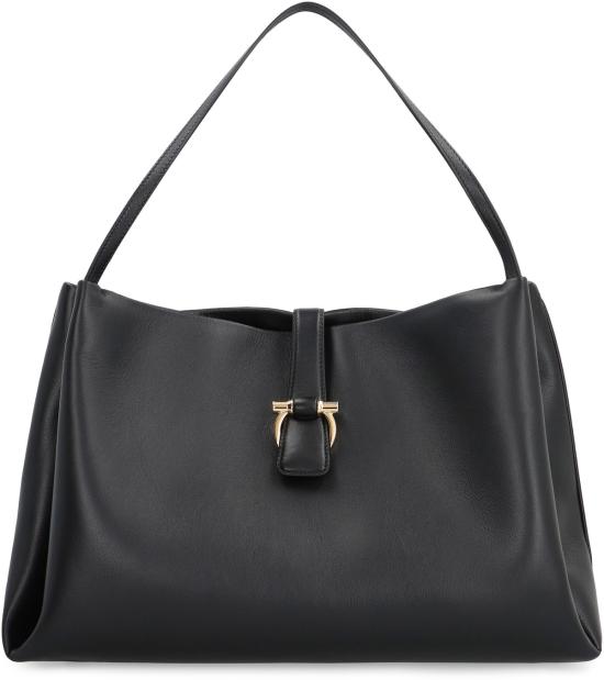  살바토레 페라가모 토트백 페라가모 송아지 가죽  블랙 - SALVATORE FERRAGAMO