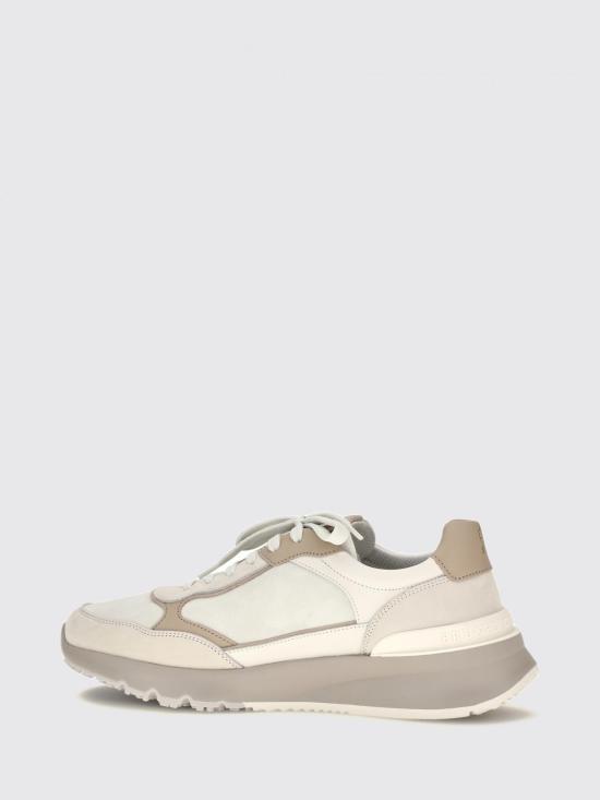 26FW 브루넬로 쿠치넬리 누벅 레더 스웨이드 러닝 스니커즈 MZUSNEO355 CTG72 White - BRUNELLO CUCINELLI