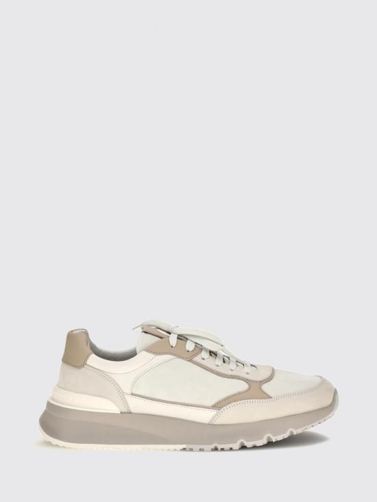 26FW 브루넬로 쿠치넬리 누벅 레더 스웨이드 러닝 스니커즈 MZUSNEO355 CTG72 White