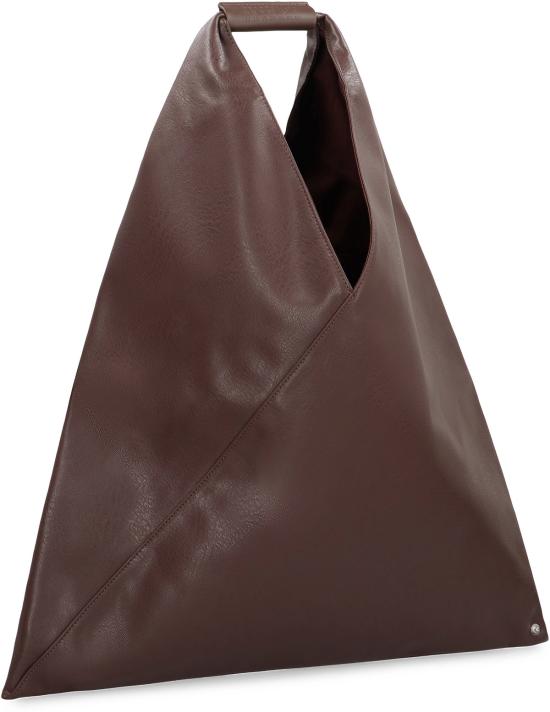  MM6 메종마르지엘라 가방 Mm6 메종 마르지엘라 에코 레더 핸드백 코코아 브라운 - MM6 MAISON MARGIELA