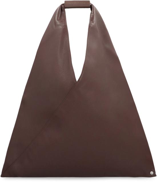  MM6 메종마르지엘라 가방 Mm6 메종 마르지엘라 에코 레더 핸드백 코코아 브라운 - MM6 MAISON MARGIELA