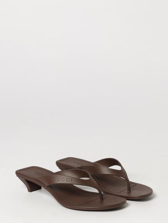 26FW 구찌 비토리아 러버 통 샌들 869626J8700 2007 Brown - GUCCI