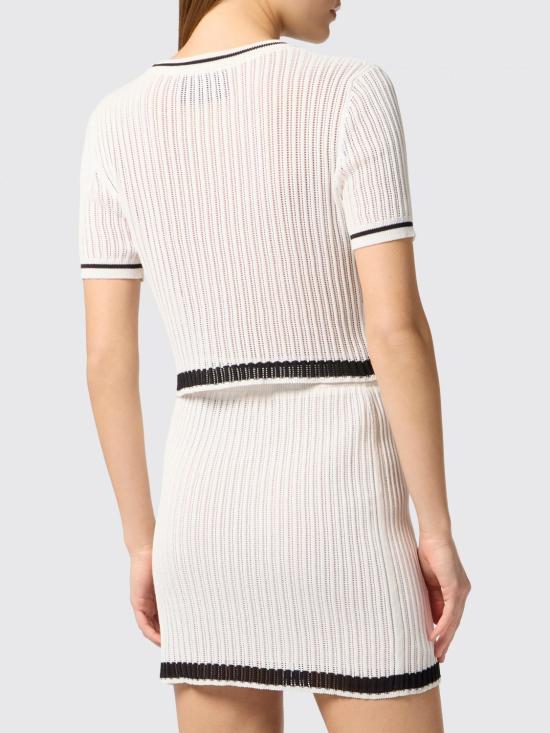 26SS 필립 플레인 탑 SAFCWKK0305PKN002N 01 White - PHILIPP PLEIN