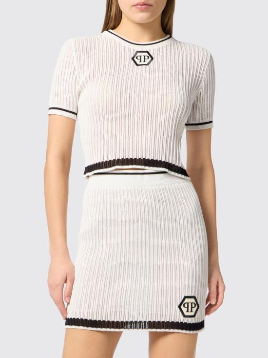 26SS 필립 플레인 탑 SAFCWKK0305PKN002N 01 White