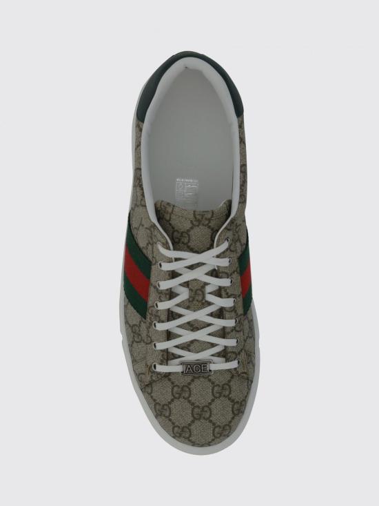 26FW 구찌 에이스 웹 스니커즈 760775FACMZ 9746 Beige - GUCCI