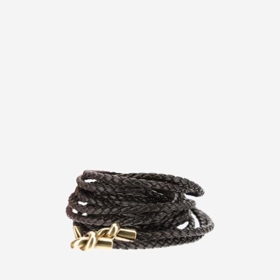  보테가베네타 벨트 보테가 베네타 매듭 디테일 우븐  브라운 - BOTTEGA VENETA