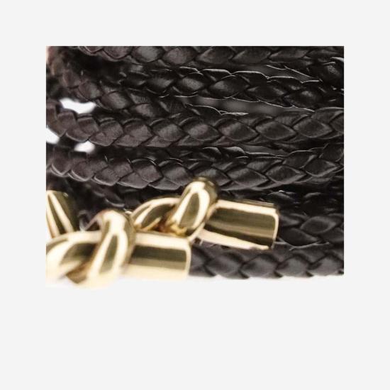  보테가베네타 벨트 보테가 베네타 매듭 디테일 우븐  브라운 - BOTTEGA VENETA