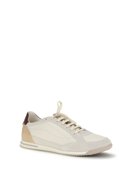 26SS 브루넬로 쿠치넬리 디어스킨 & 스웨이드 스니커즈 MZUKOKA348 CXM48 BEIGE - BRUNELLO CUCINELLI