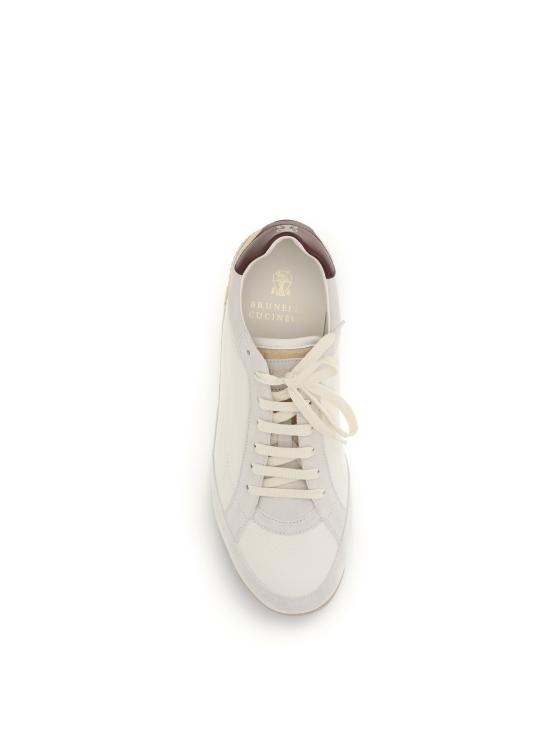 26SS 브루넬로 쿠치넬리 디어스킨 & 스웨이드 스니커즈 MZUKOKA348 CXM48 BEIGE - BRUNELLO CUCINELLI