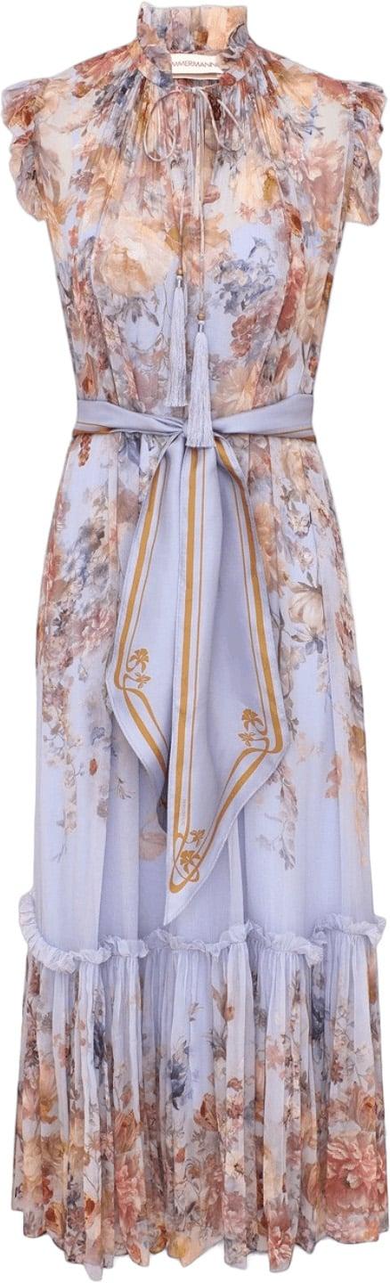26FW 짐머만 롱 원피스 ZIMMERMANN7280DF261BUFVALIANTFLUTTERDRESSLIGHTBLUEDESSIN DIVERS