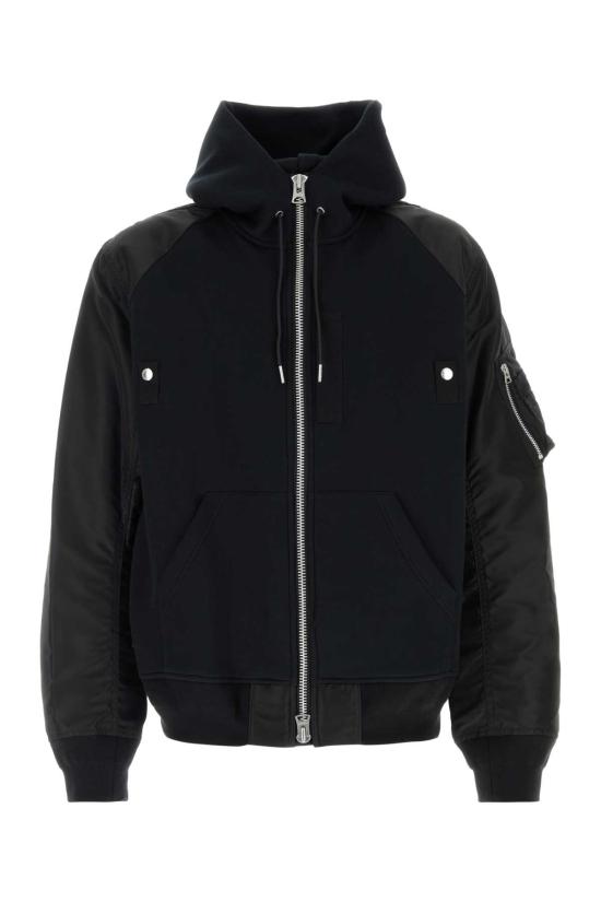 26FW 사카이 후드 티셔츠 2604136M 001 Black