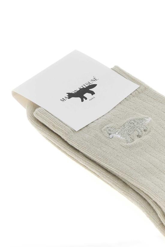26FW 메종키츠네 양말 MRUAS04KT1124 0303 Beige o Tan - MAISON KITSUNE