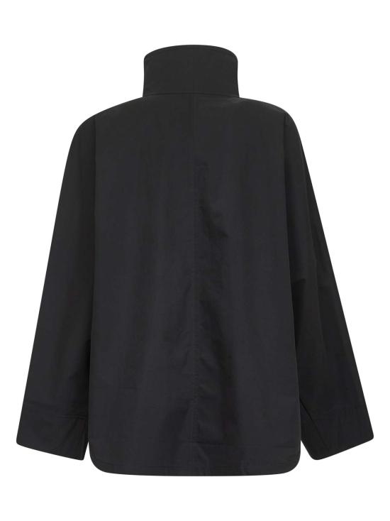  토템 봄버 자켓 Totême Parachute Canvas Windbreaker Bomber Jacket Black - TOTEME