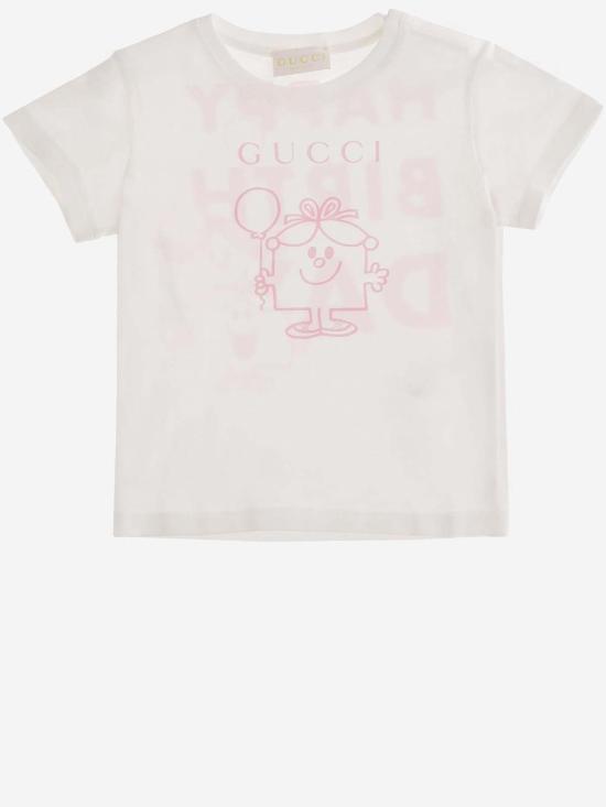  [키즈] 구찌 티셔츠 코튼 티셔츠 화이트 - GUCCI