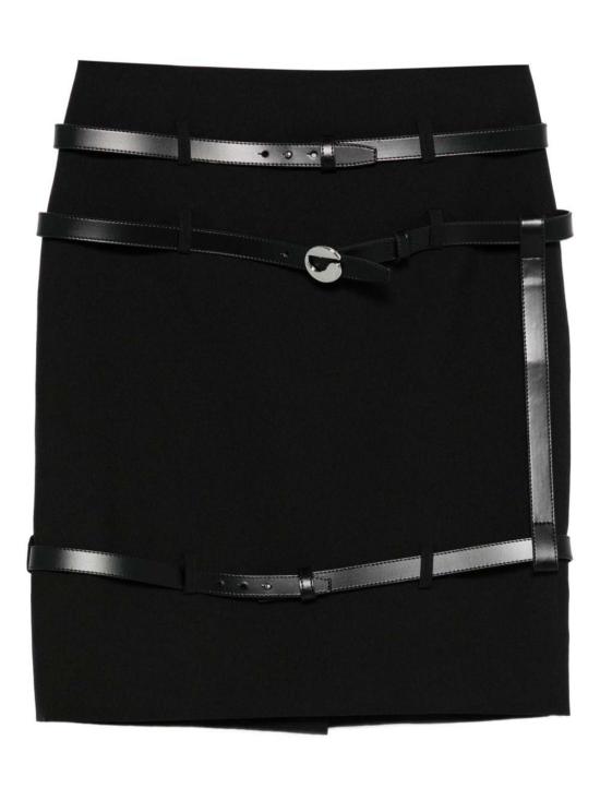  코페르니 숏 스커트 멀티 벨트 미니스커트 블랙 - COPERNI