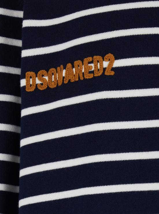  디스퀘어드2 폴로 티셔츠 Dsquared2 긴팔 폴로 셔츠 블루 - DSQUARED2
