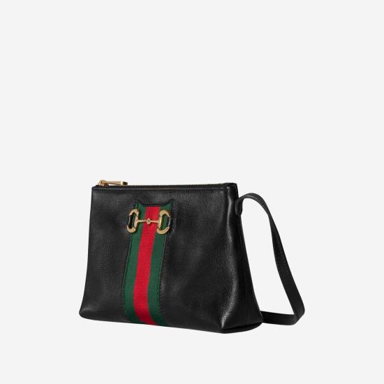  구찌 가방 호스빗 웹 미니 가죽 숄더백 블랙 - GUCCI