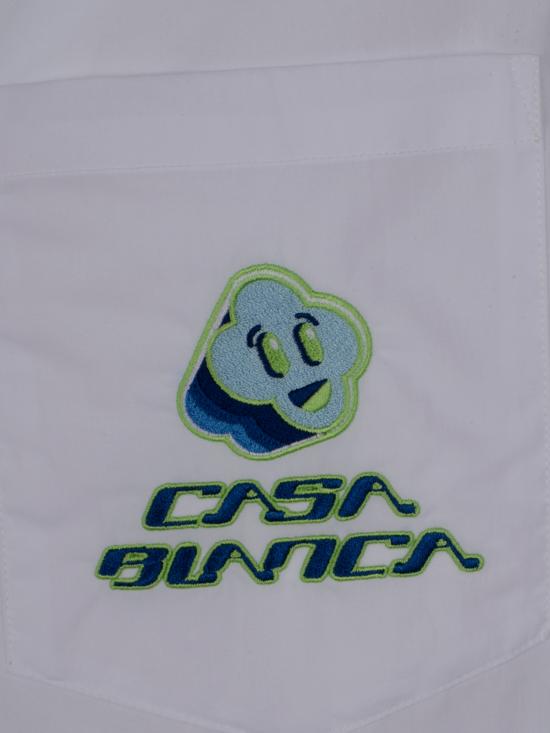 26SS 카사블랑카 반팔 셔츠 MSS26SH255 01 White - CASABLANCA
