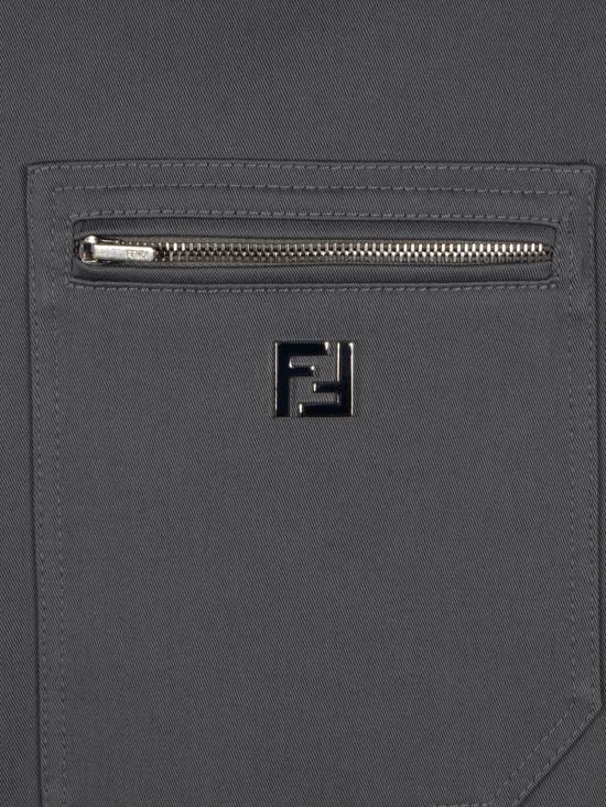 26SS 펜디 개버딘 블루종 FW1393 AUVIF0DUC CENERE - FENDI