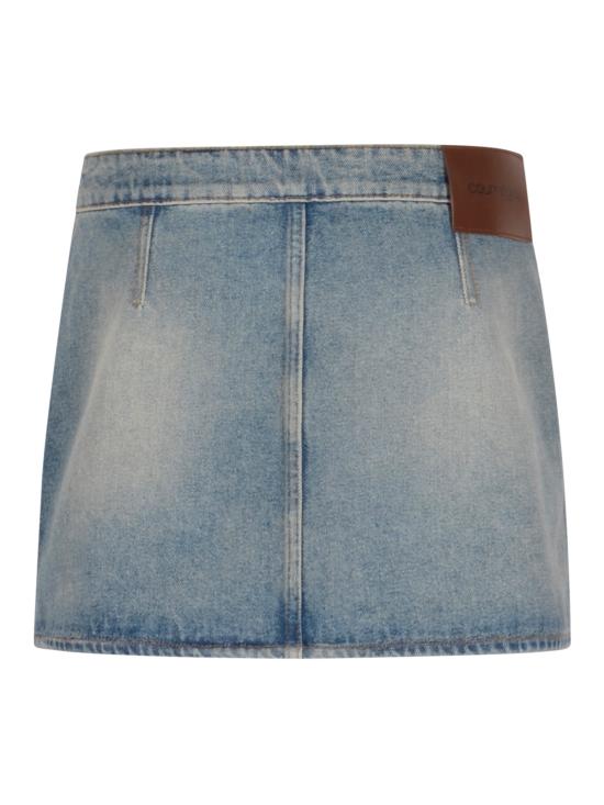 26SS 쿠레쥬 시그니처 데님 미니 스커트 126DJU342DE0058 7055 DENIM BLEU DELAVE - COURREGES