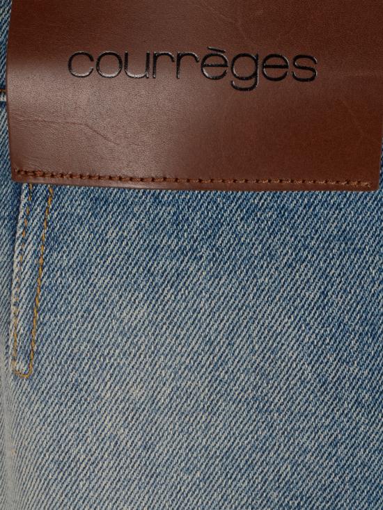 26SS 쿠레쥬 시그니처 데님 미니 스커트 126DJU342DE0058 7055 DENIM BLEU DELAVE - COURREGES