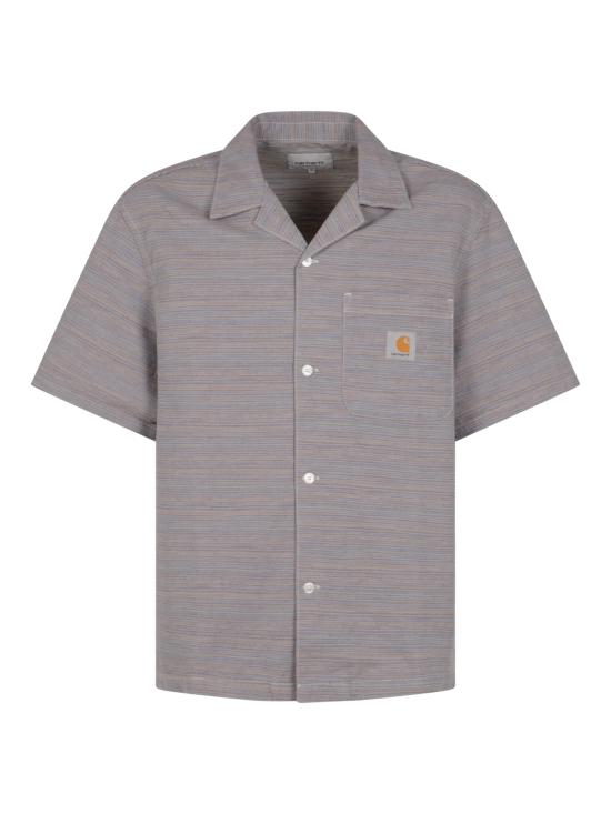 25FW 칼하트 WIP 반팔 셔츠 I035569 30G02 Gellar Stripe Multicolor rins - CARHARTT WIP