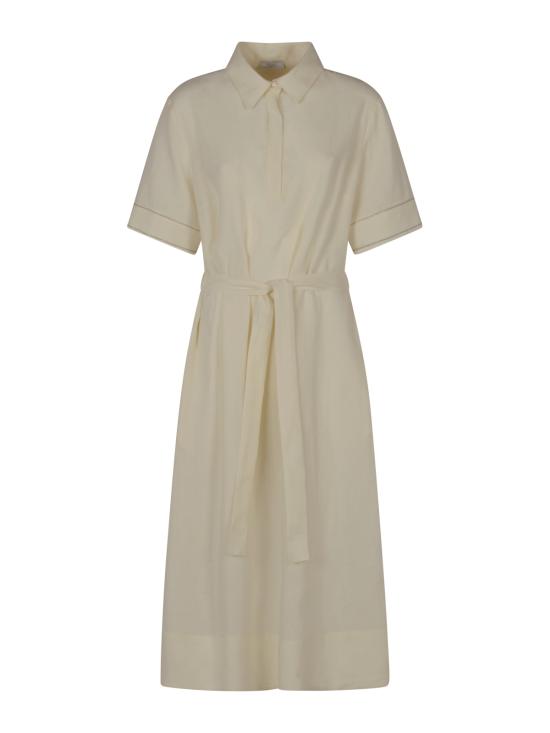 26SS 페세리코 미디 원피스 S02416 02647141 Bianco fiore di pampas - PESERICO