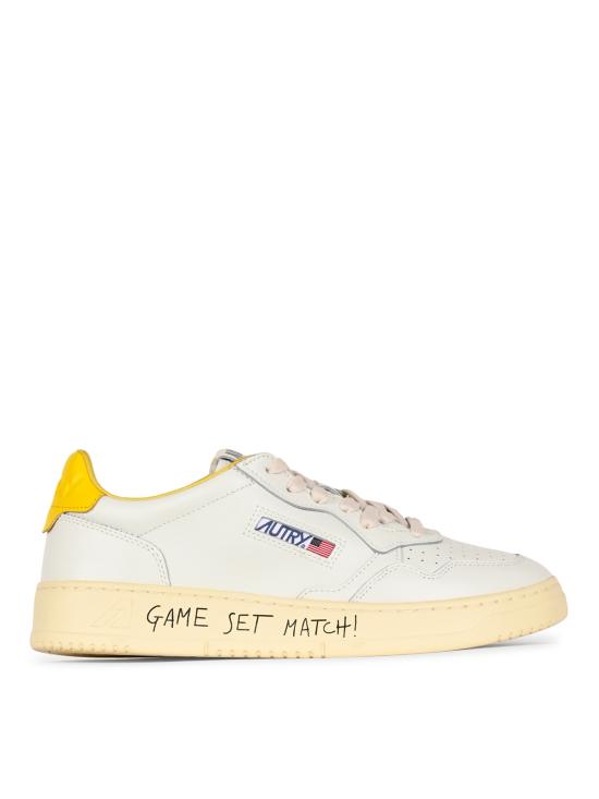26FW 오트리 메달리스트 로우 스니커즈 AULM ML07 MATCH LEAT WHT SLICKER