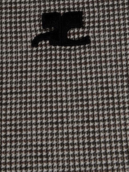 26SS 쿠레쥬 반팔 티셔츠 126JTS017JS0223 B217 HOUNDSTOOTH BLACK - COURREGES