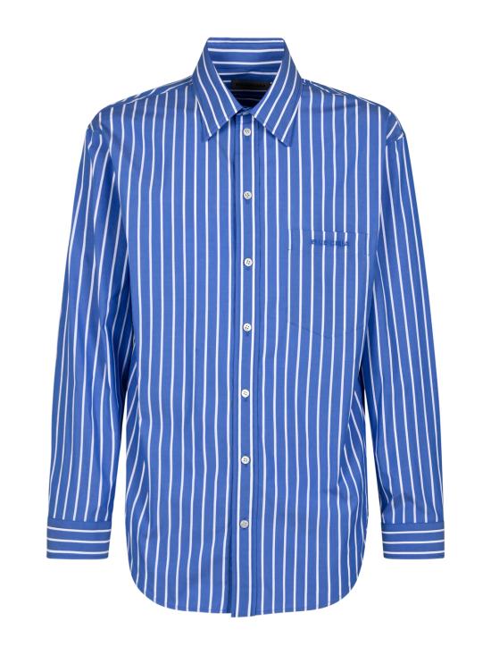 26FW 발렌시아가 긴팔 셔츠 A001ZI TUM314640 Blue white - BALENCIAGA