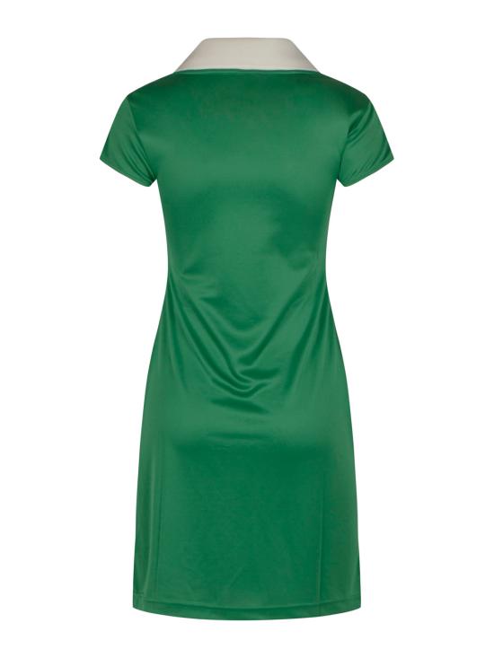 26FW 쿠레쥬 미디 원피스 826JR0945JS0195 B273 GREEN HERITAGE WHITE - COURREGES