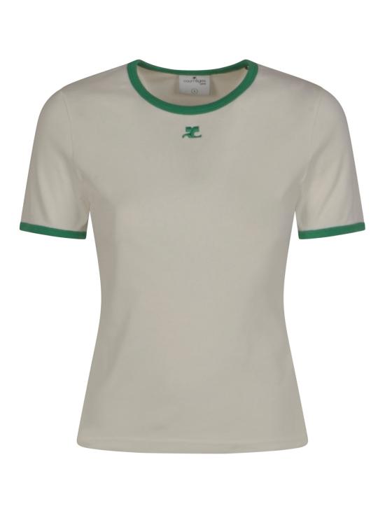 26FW 쿠레쥬 반팔 티셔츠 826JTS017JS0203 B271 HERITAGE WHITE VERT