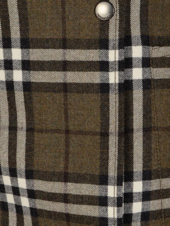 25FW 버버리 체크 본디드 울 트렌치 미니 스커트 8110911 C3078 SHRUB YEW IP CHECK - BURBERRY