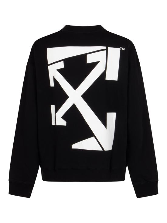 25FW 오프화이트 런 애로우 스케이트 크루넥 스웨트셔츠 OMBA054F25 FLE0051001 BLACK WHITE - OFF WHITE