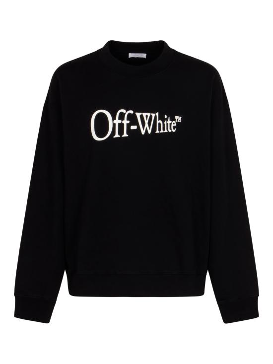 25FW 오프화이트 런 애로우 스케이트 크루넥 스웨트셔츠 OMBA054F25 FLE0051001 BLACK WHITE