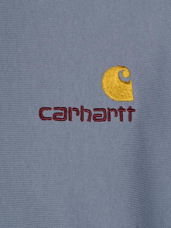 26FW 칼하트 WIP 후드 아메리칸 스크립트 스웨트셔츠 I028279 3RHXX SHADY BLUE - CARHARTT WIP
