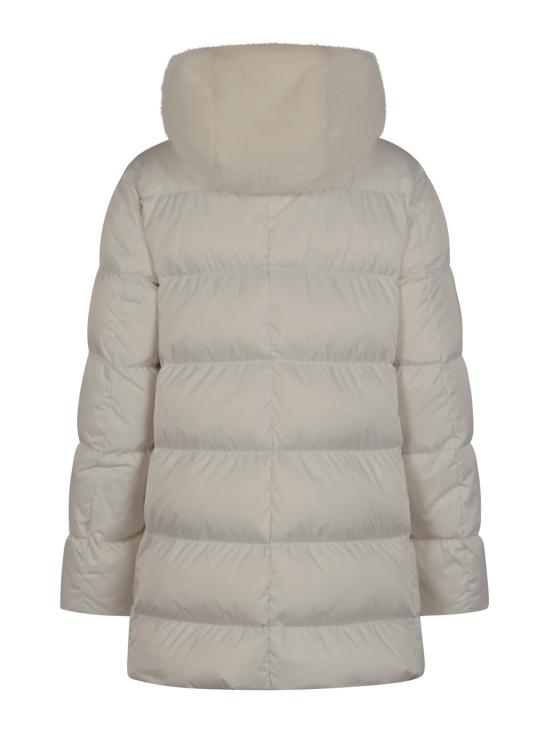 25FW 에르노 새틴 & 뉴 레이디 퍼 A셰이프 다운 자킷 PI001934D 12170Z1000 BIANCO - HERNO