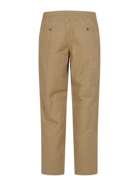 26SS 버버리 텍스쳐드 체크 코튼 트라우저 8117841 C4776 SANDSTORM BEIGE CHK - BURBERRY