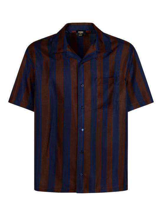 26FW 펜디 반팔 셔츠 FS1369 AU6ZF1WXN NAVY WINE
