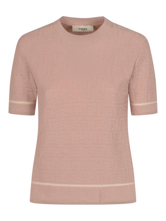 26FW 펜디 반팔 티셔츠 FZXF33 AV8QF1WX8 POWDER PINK 26