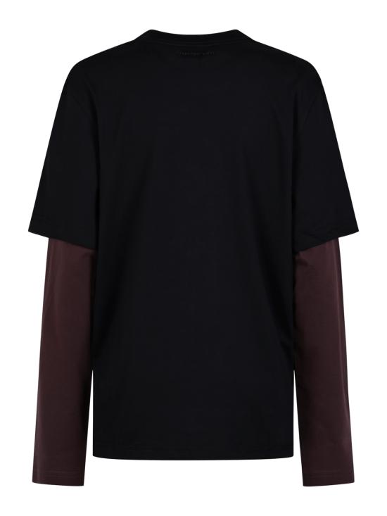 26FW 쿠레쥬 긴팔 티셔츠 326JTS263JS0233 B269 BLACK BURNT RED - COURREGES