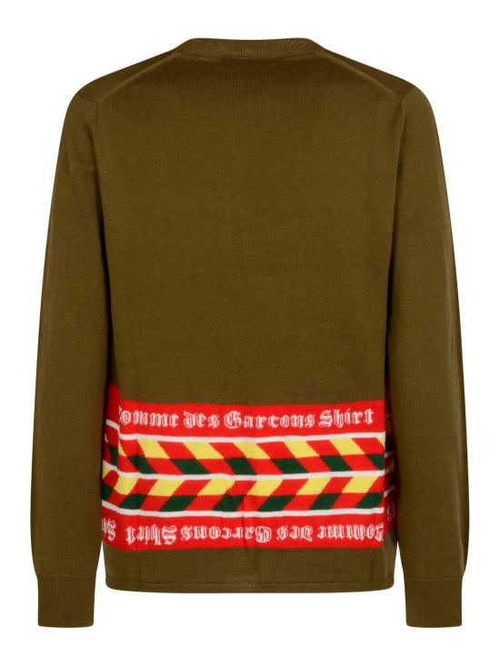 25FW 꼼데가르송 긴팔 티셔츠 N002 W254 KHAKI - COMME DES GARCONS